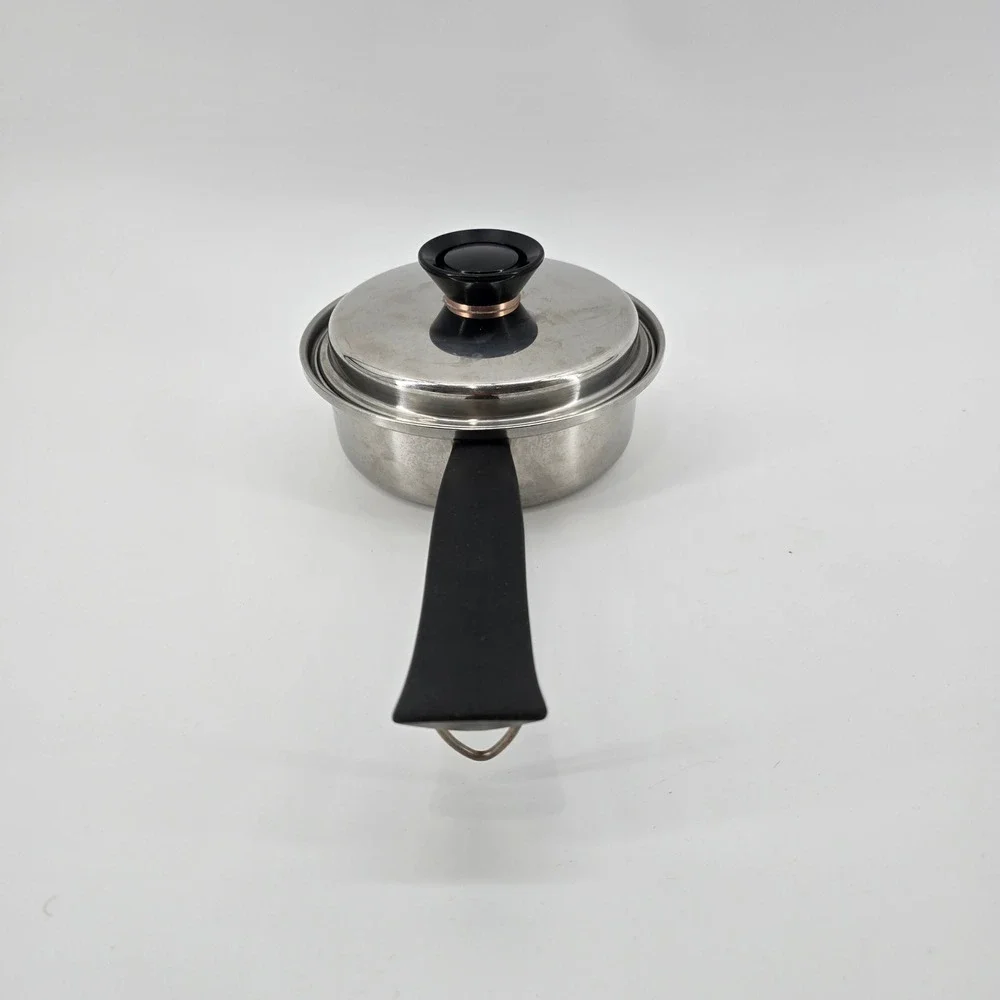 Duncan Hines Saucepan w/Lid 3-Ply 18-8 Stainless Steel Regal Ware Silver 1 Quart